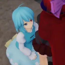 Kogasa Tatara and Reimu Hakurei (Touhou) — 1Futa, 3Girls and Big Breasts