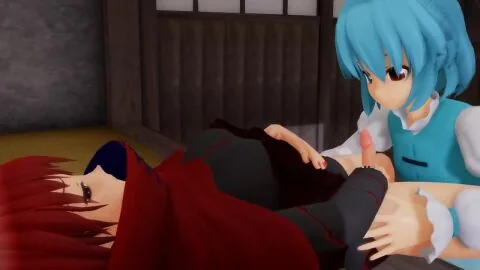 Kogasa Tatara and Sekibanki (Touhou) — 1Futa, 2Girls and Big Breasts