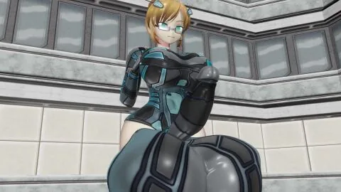 Churning, Churning Balls and Clothing Futanari Scene