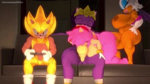 Amy Rose and Rouge The Bat (Sonic (Series)) — All The Way To The Base, Balls Deep and Big Ass