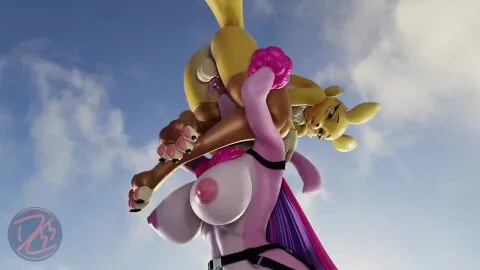 Digimon and Renamon (Digimon) — 1Futa, 1Girls and Anthro