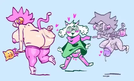 Mad Mew Mew and Ralsei (Deltarune) — 1Girls, 2Girls and Audio