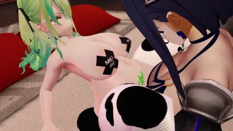 Hololive Futanari Scene: 1Futa, 1Girls and Ceres Fauna