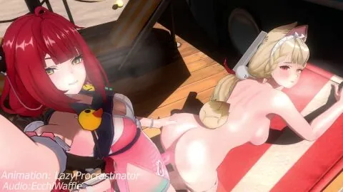 Zenless Zone Zero Futanari Scene: 2Girls, Alice Thymefield and Alice Thymefield (Sea Of Thyme)