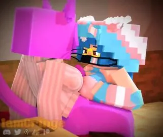 Minecraft Futanari Scene: 1Futa, 1Girls and 2026