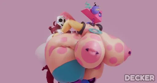 Futanari, Gangle (The Amazing Digital Circus) and Huge Ass Futanari Scene