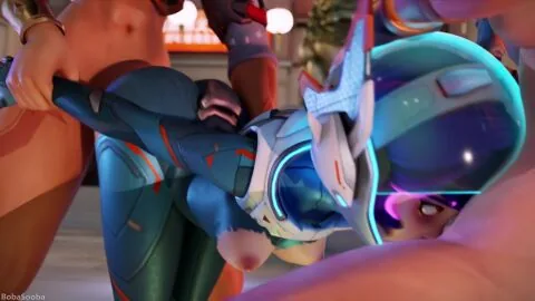 Blizzard Entertainment Futanari Scene: Anran, Athletic Female and Blue Bodysuit