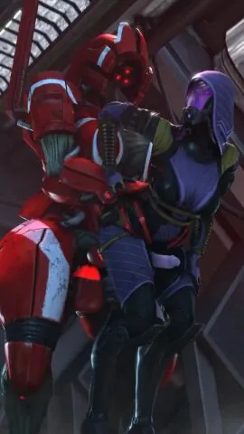 Geth and Quarian (Mass Effect) — 2Futas, Alien and Alien Girl