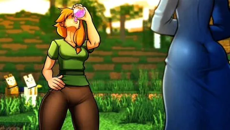 Alex and Twitch (Minecraft) — 1Futa, 1Girls and Female