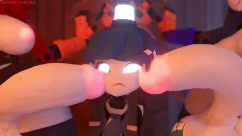 Team Fortress 2 Futanari-Szene: 1Junge, 2Futas und Anal