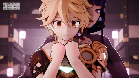 Aether (Genshin Impact), Anal and Big Balls Futanari Scene